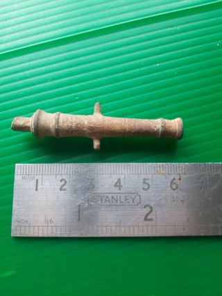 18th century bronze toy cannon metal detector find. 3
