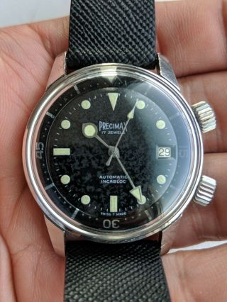 Rare Precimax Compressor 70s Dive Watch