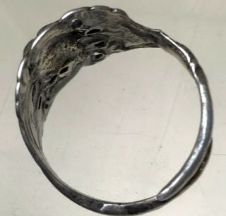 Antique Old Chinese Silver Frog Adjustable Ring Size 9 3