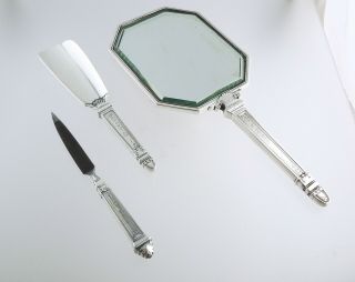 Rare | Authentic Tiffany & Co.  Sterling Silver Shoe Horn,  Hand Mirror,  & File