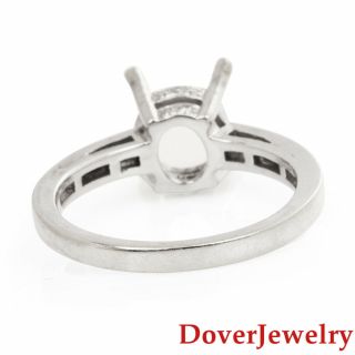 Modern Diamond 18K White Gold Mounting Engagement Ring NR 3