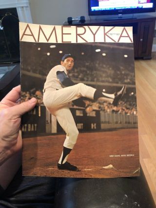 Ameryka (polish) ? Sandy Koufax Cover Very Rare Vintage W Jack Nicholas Jim Brown