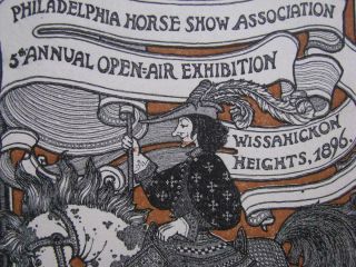 RARE 1896 PHILADELPHIA HORSE SHOW ASSOCIATION POSTER COVER MAXFIELD PARRISH 4