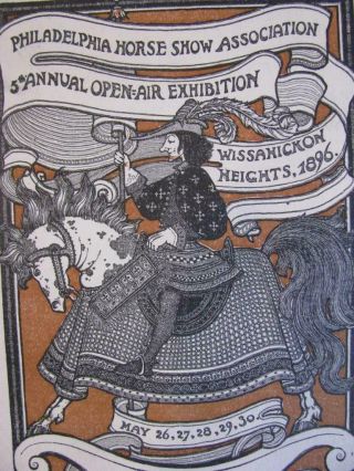 RARE 1896 PHILADELPHIA HORSE SHOW ASSOCIATION POSTER COVER MAXFIELD PARRISH 5