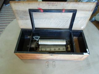 Antique Baker Troll & Co 8 Song Music Box Frm Switzerland In Need Of Restoration