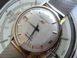 V S/S Vintage 1960 ' s Men ' s Longines Ultrachron Automatic Swiss Watch Runs 4