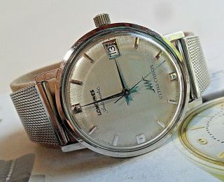 V S/S Vintage 1960 ' s Men ' s Longines Ultrachron Automatic Swiss Watch Runs 8