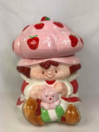 Vintage Strawberry Shortcake Extremely Rare 1983 Ceramic Cookie Jar Canister
