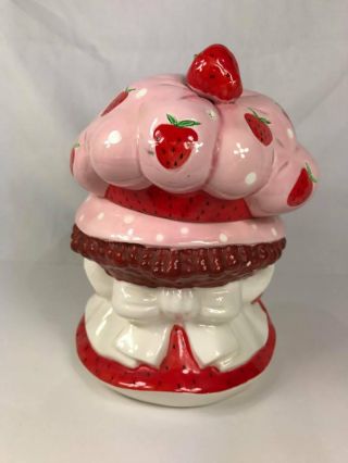 Vintage Strawberry Shortcake Extremely RARE 1983 Ceramic Cookie Jar Canister 2