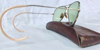 Vintage Ray Ban B&L 1/10 12K GF Gold - Filled Aviator Shooter Sunglasses w/ Case 3