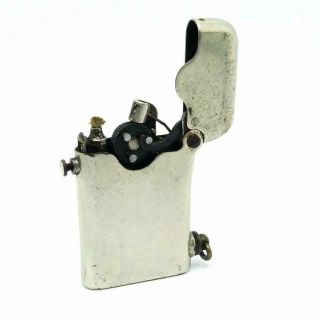 Vintage Thorens Single Claw Nickel Plated Push Button Automatic Lighter -