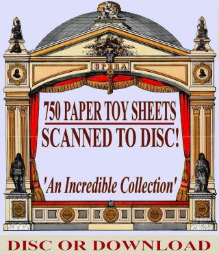 ☆ 750 Vintage Paper Toys & Models ☆ Printable Cut - Out Sheet Images ☆ Vols 1 - 3 ☆