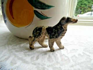 Antique Cast Iron Miniature Standing Dog - Setter - - Hubley? Paint 2 " Long