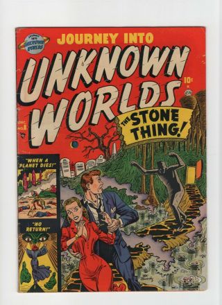 Journey Into Unknown Worlds 8 Vintage Marvel Atlas Comic Pre - Hero Horror 10c