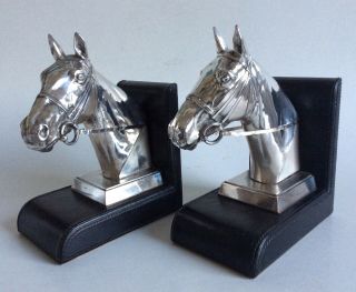 Gucci Vintage Signed Ultra - Rare Horse Bookends Mid - Century Dior Cardin Ferragamo