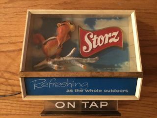 Rare Vintage Storz Chipmunk Lighted Beer Sign