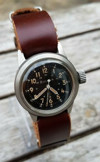 Bulova Type A17A US vintage military watch in a very 3