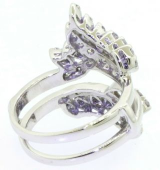 Vintage heavy 18K WG 1.  62CTW VS diamond cluster wedding ring jacket size 9.  25 4