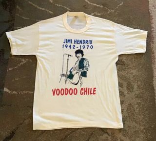 Jimi Hendrix Vintage Shirt 1970’s Voodoo Chile Deadstock One Of A Kind