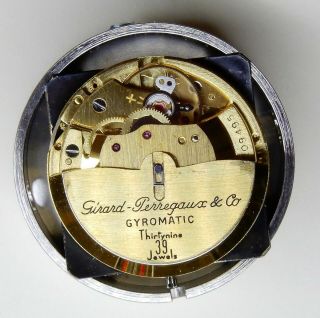 Vintage Girard Perregaux Gyromatic 39 Jewels Wristwatch Cal 21.  28 c.  1960s 12