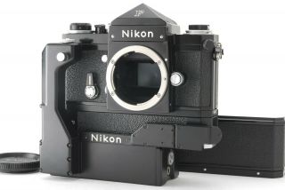 【Mint Rare】Nikon F Eyelevel Black 35mm SLR Film Camera w/ F - 36 Motor Drive - 1366 2