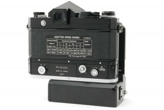 【Mint Rare】Nikon F Eyelevel Black 35mm SLR Film Camera w/ F - 36 Motor Drive - 1366 6