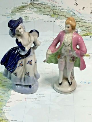 Two Vintage Porcelain Victorian Figurines