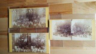 Abraham Lincoln Rare Collectible 3 Funeral Jw Queen Stereoview Philadelphia