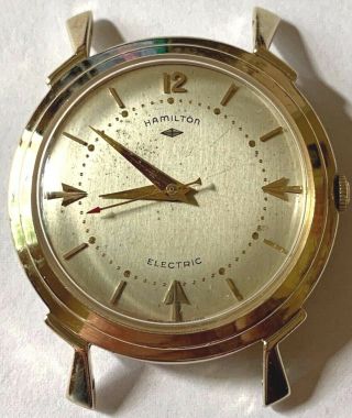 1957 Mens Hamilton Van Horn 500 Electric Watch 14KT Gold JB Band 2