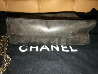Auth Chanel Vintage Mini CC Chain Bag Black Leather 9