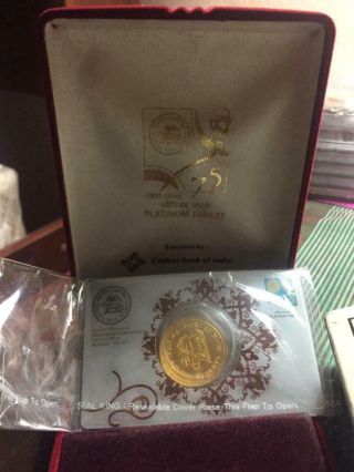 75 Years Of RBI Platinum Jubilee Limited Edition Coin W/ Box 10 Grams Gold Rare 3