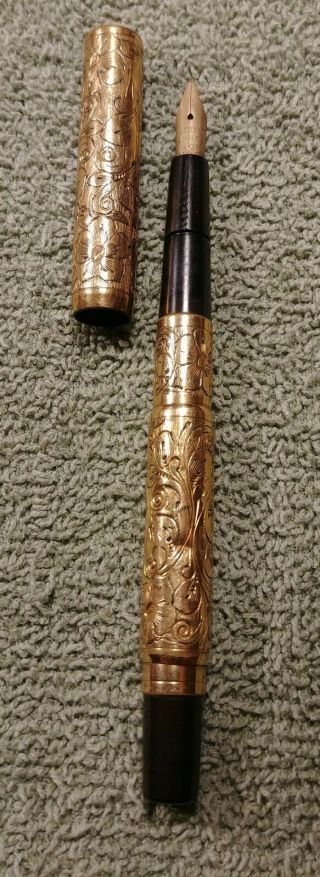 Vintage Aikin Lambert & Co.  Gold Engraved Fountain Pen
