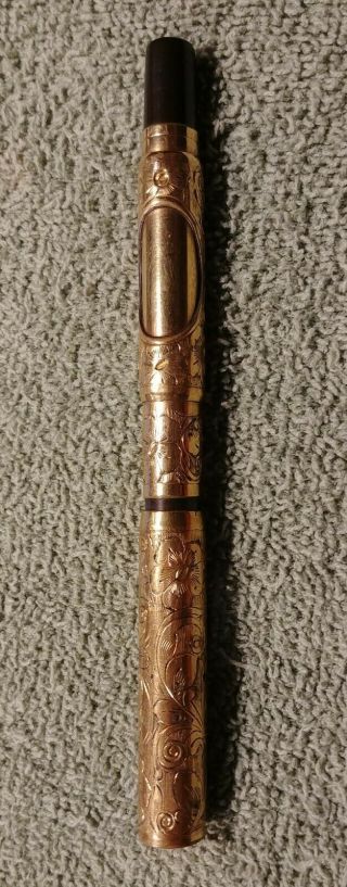 Vintage Aikin Lambert & Co.  Gold Engraved Fountain Pen 4