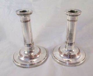 Rare Miniature Old Sheffield Plate Candelabra / Candlesticks c1820 6