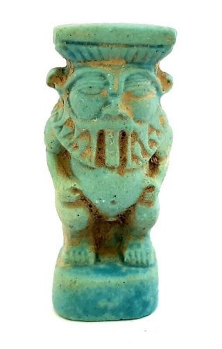 Very Rare Egyptian Amulet Bes God Of Sex Ancient Civilisation Antique Sculpture