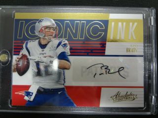 2018 Panini Absolute Iconic Ink Tom Brady Autograph Very Rare One Of A Kind