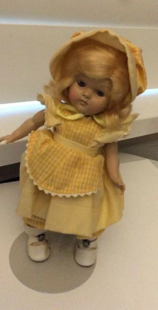 Strung Vogue Ginny doll with center snap shoes 1950 ' s 2