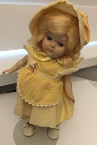 Strung Vogue Ginny doll with center snap shoes 1950 ' s 3