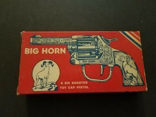Vintage Kilgore Big Horn Cap Gun 1950s Box, 2