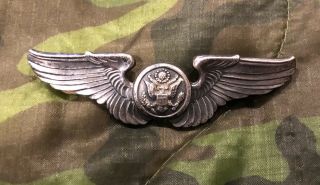 Ww2 Era Us Army Air Corp Enlisted Crew Wings - Sterling - 3 " - Clutch Back