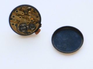 Rare Antique Gun Metal & Gold Capped Button Hole Watch (& Great Order) 6