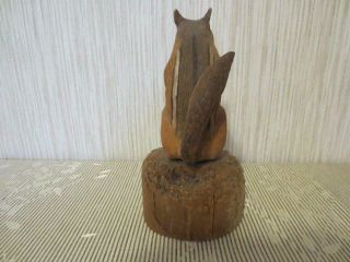 Vintage Signed Chipmunk Wood Carving by James R.  Peacock 5
