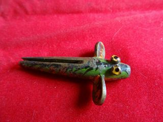 AN X - RARE VERY EARLY GLASS EYED SLOTTED DEVON/GRESHAM MINNOW LURE 2