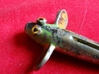 AN X - RARE VERY EARLY GLASS EYED SLOTTED DEVON/GRESHAM MINNOW LURE 4