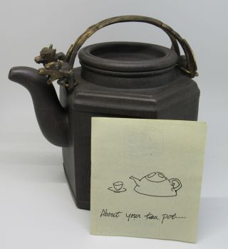 Vintage Yixing Clay Teapot By Red & Green Co.