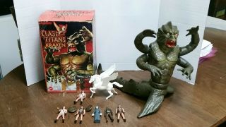 Vintage 1980 Mattel Clash Of The Titans Full Line Kraken W/ Box Perseus Pegasus
