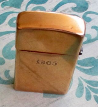 Vintage 1958 14k gold Zippo Slim lighter 3