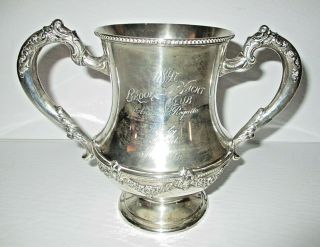 Antique 1897 Brooklyn Yacht Club Trophy Loving Cup Ilikato Sterling Silver