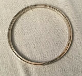 Vintage Georg Jensen Sterling Bangle Bracelet 51b “groove” - Estate Find