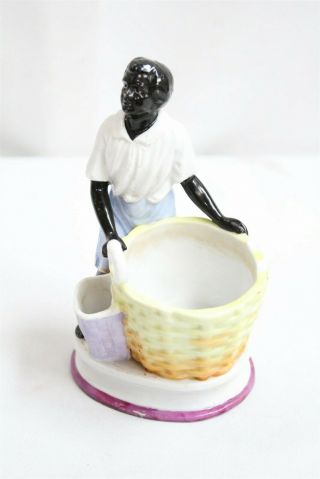 Antique Czech Porcelain Black Americana Black Man Matchstick Cigarette Holder